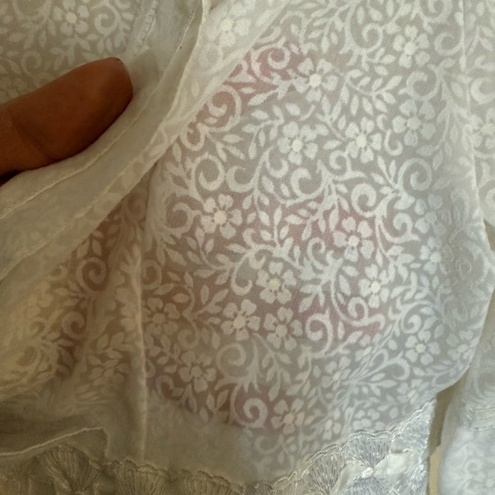 Vintage sleep intimates Coverup Gown Robe Ruffled Jacket - Picture 5 of 10